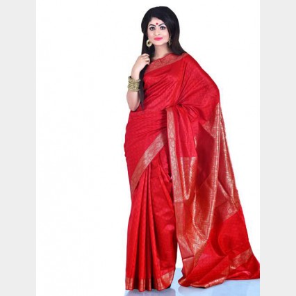 Beautiful Silk Katan Sharee from Tangail with blouse piece